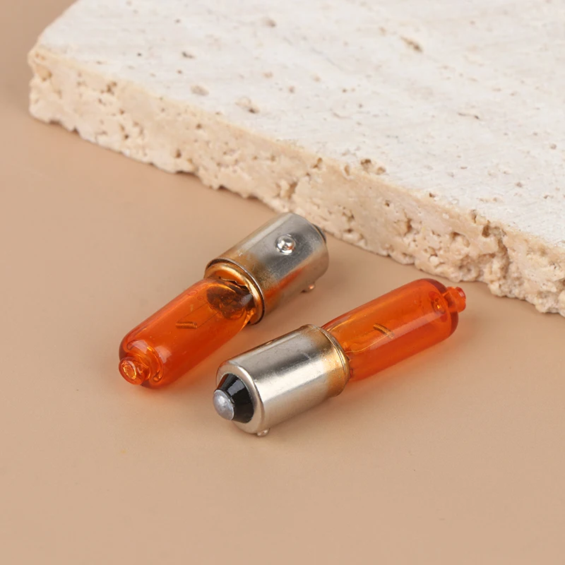 2Pcs Amber Light Bulbs Universal 12V 21W Auto Car Motorcycle Motorbike Scooter Mini Miniature Indicator