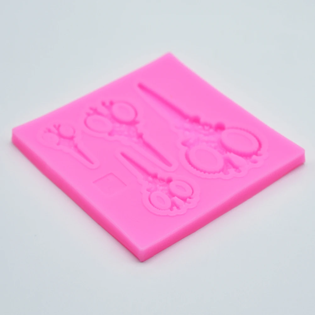 

1PCS Silicone Silicone Baking Mold Scissors Shape Non Stick Baking Chocolate Cake Mold for Party Craft Making