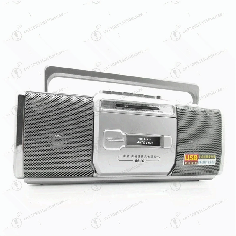 

Портативный кассетный плеер-рекордер - магнитофон с USB, воспроизведением MP3, FM-радио и слотом для карт, ретро-музыкальный плеер