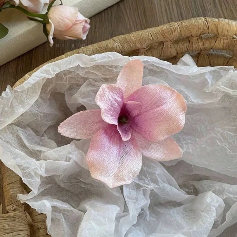 

2Pcs Phalaenopsis Flower Hair Clips, Mori Fairy Shark Clip, Elegant For Party Wedding Gift, Free Shipping