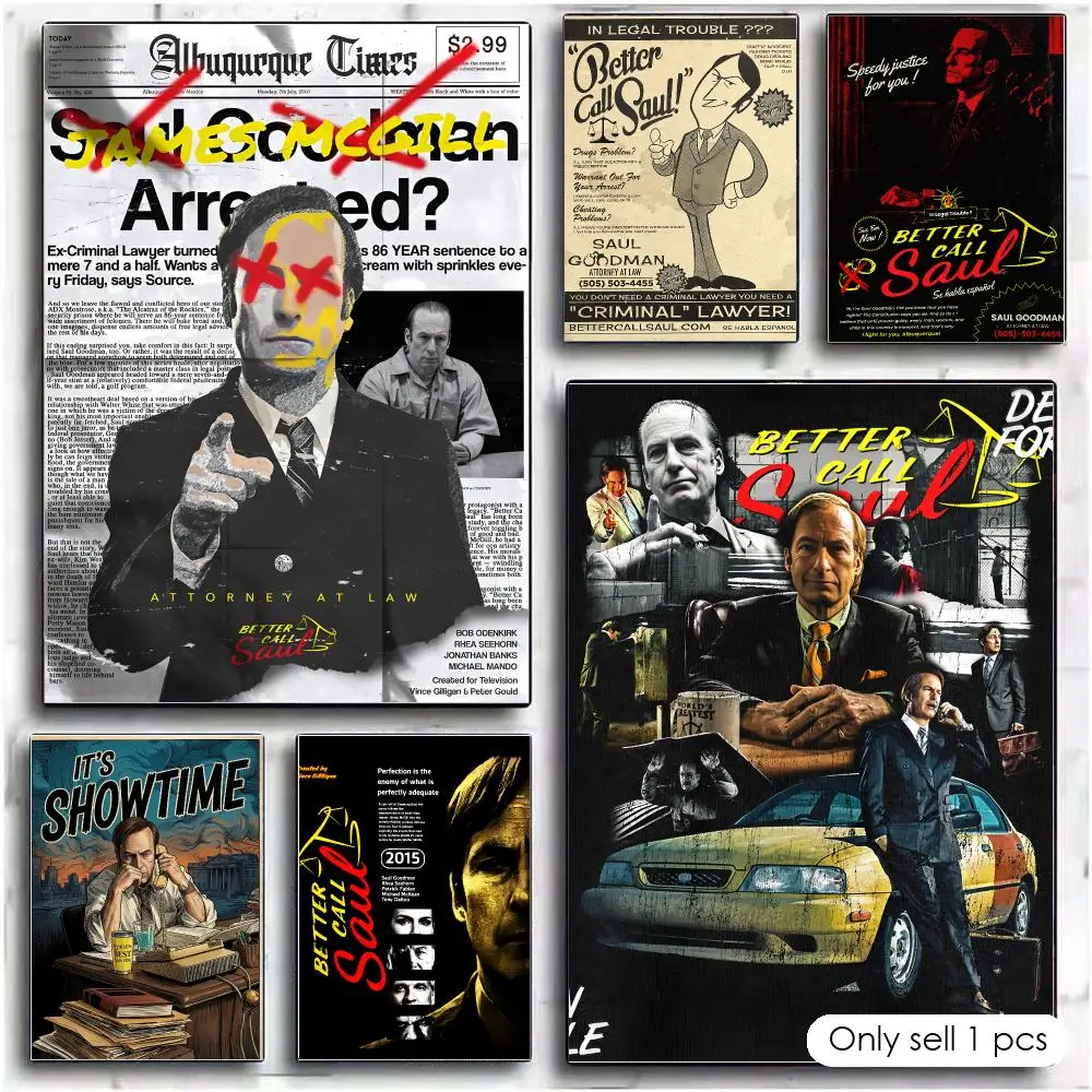 TV Series B-Better Call Saul Poster Modern PP Paper Wall Art Sticker Minimalist Decorative for Home Wall Decor Gift