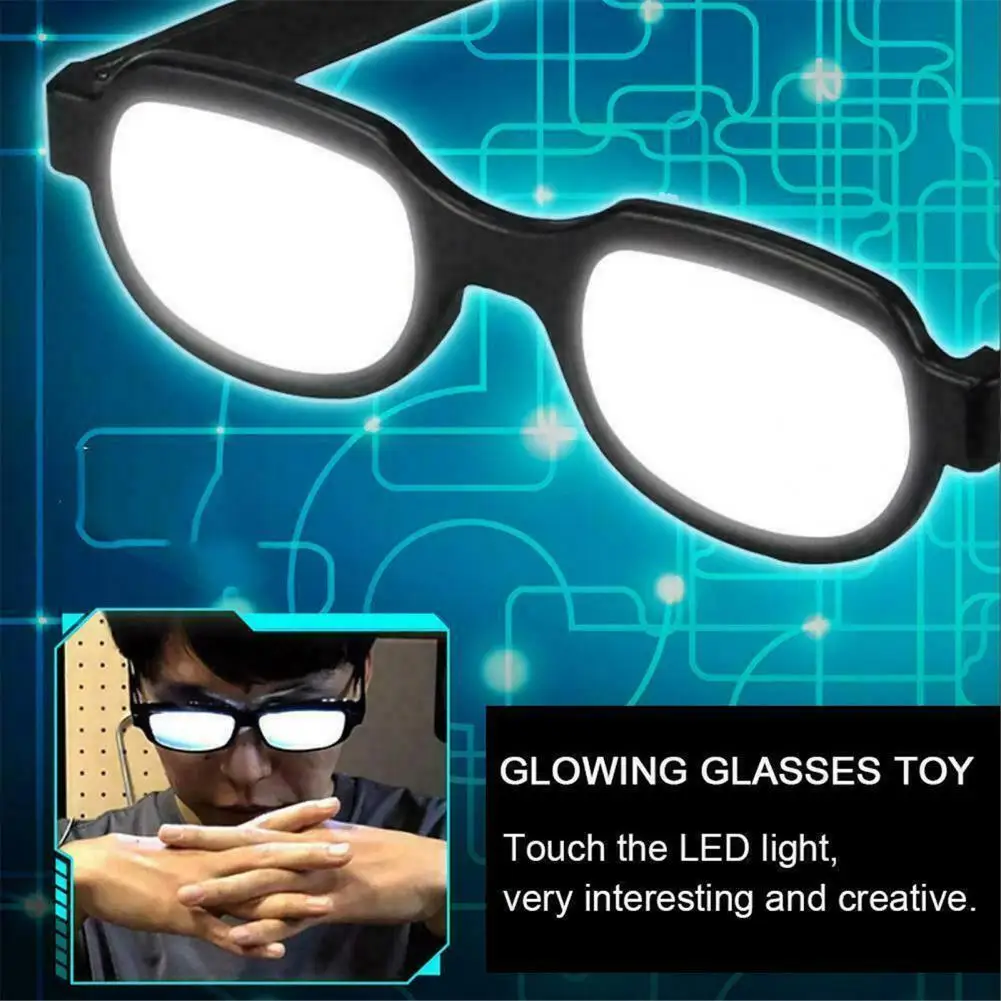 Cosplay for Cosplay Luminous Funny Prank Glasses Glasses Anti-break Eyewear LED Party Anime Spoof Light Prop Club for Cosplay