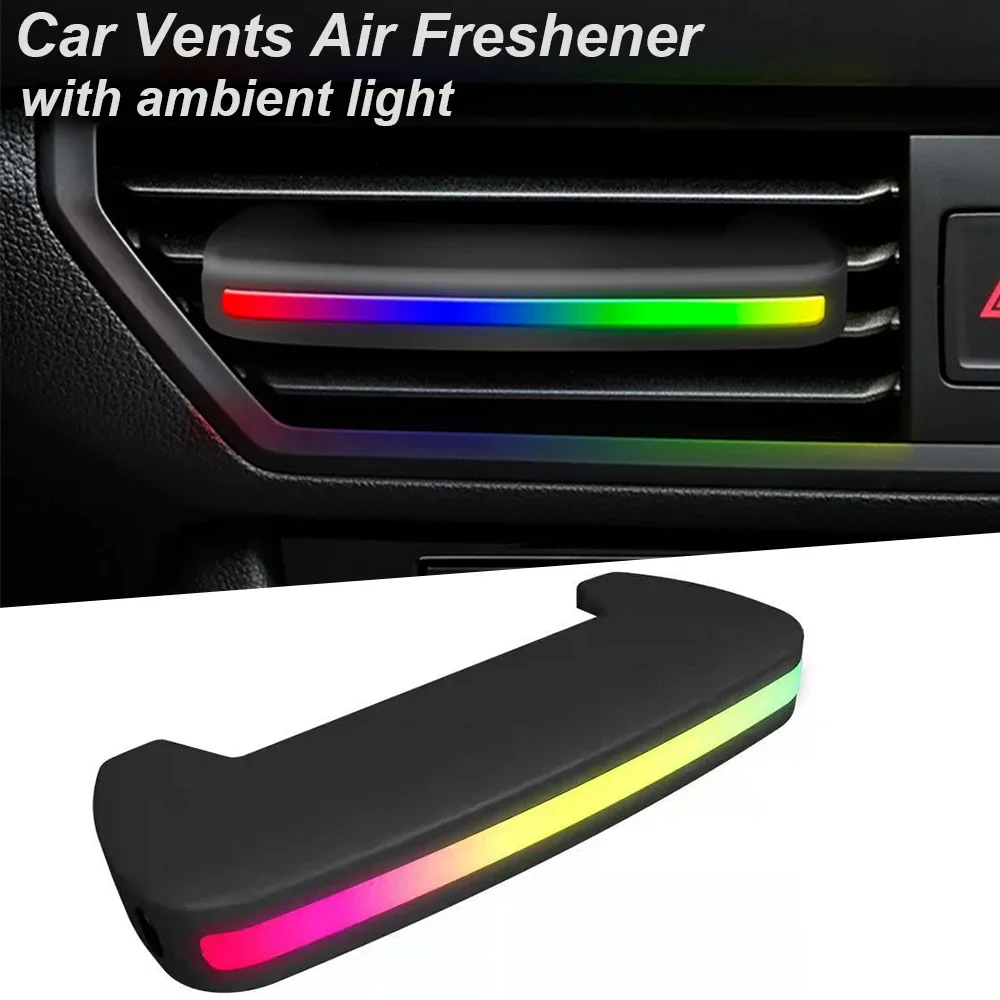 

Auto Air Vents Clip Diffuser Air Fresheners LED Atmosphere Light Car Voice Control Music Rhythm Light Aromatherapy Car Styling