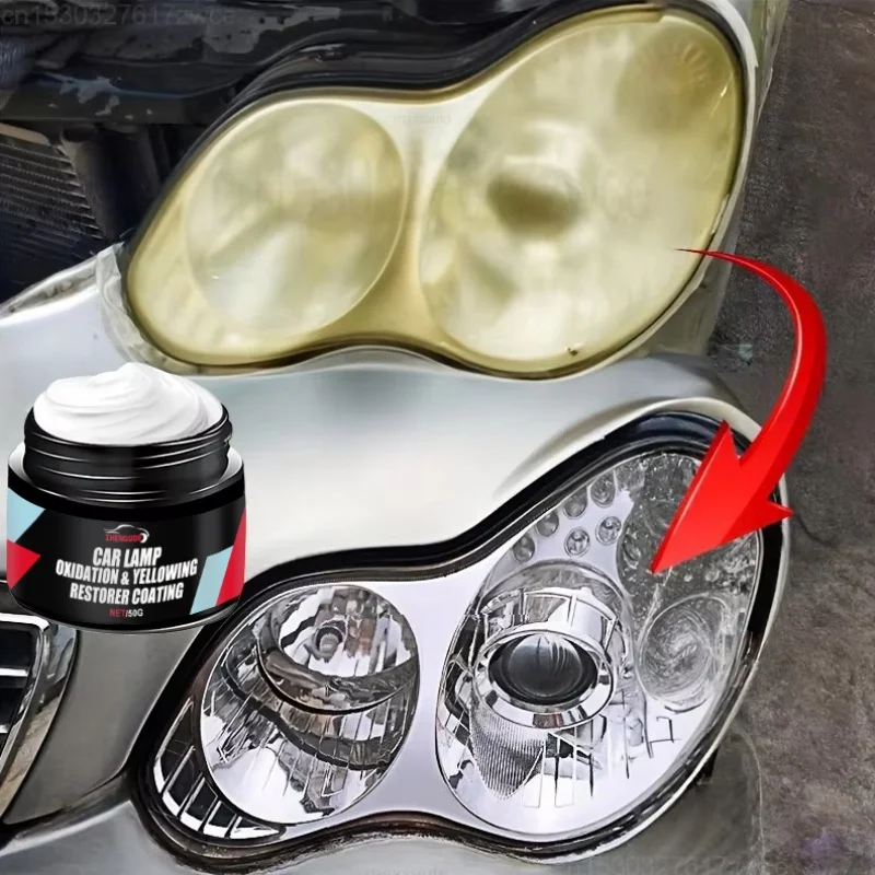 

Car Headlight Restoration Polishing Kit - Scratch Remover and Oxidation Cleaning Repair Paste, for Headlight Assembly
