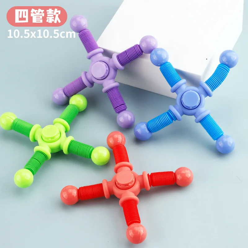 1PC Fidget Spinner Speelgoed Kinderen Pop Tube Zintuiglijk Speelgoed Zuignap Spelletjes Plastic Transformeerbaar Stressverlichting Kinderen Volwassenen Cadeaus