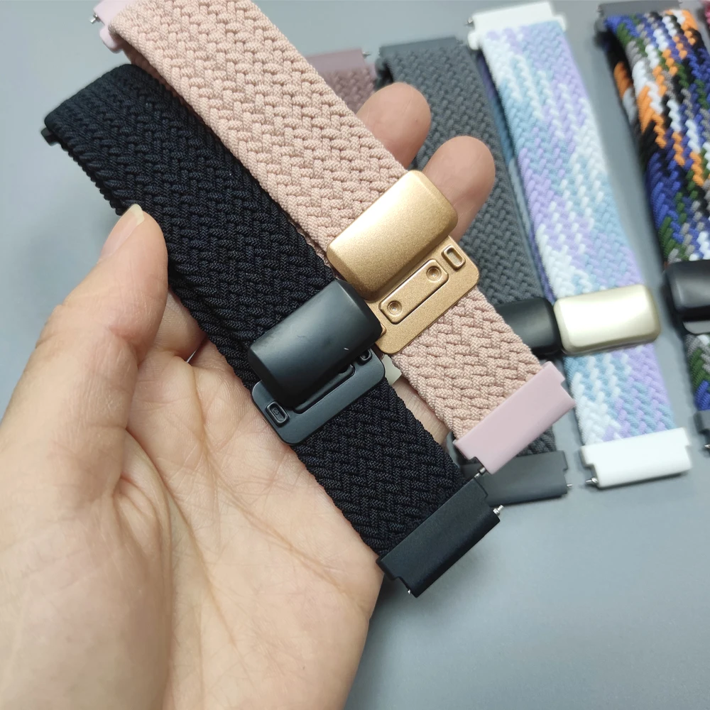 Bracelet à boucle magnétique 20/22mm, pour AMAZFIT BIP 6 5 UNITY, bracelet tressé Active 3 2 Max/GTR4 3 GTS 4 mini BALANCE 2, bracelet de montre de sport