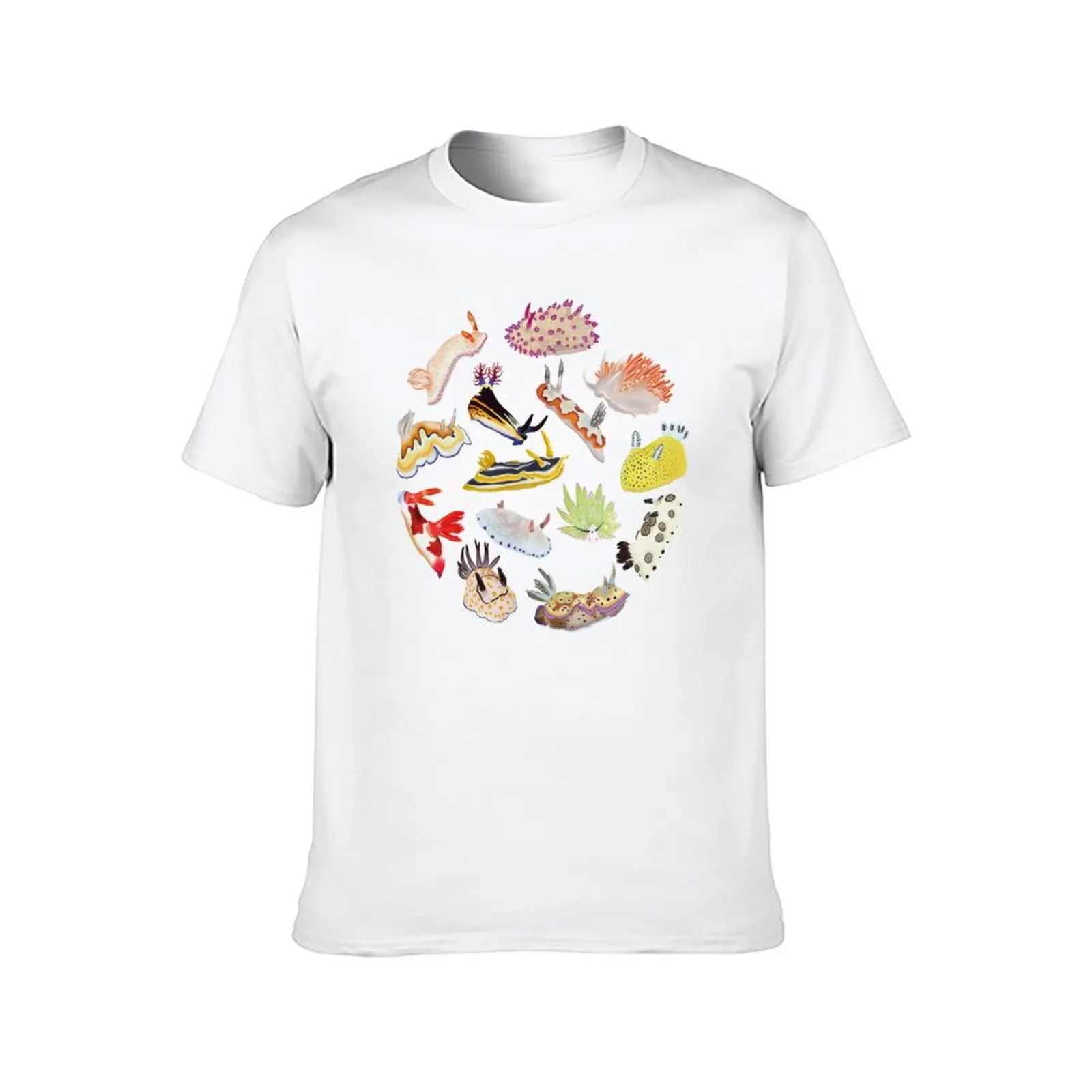 Nudibranch round pattern - sea slug - pink T-Shirt sublime affliction shirts Short sleeve tee plain t shirts men