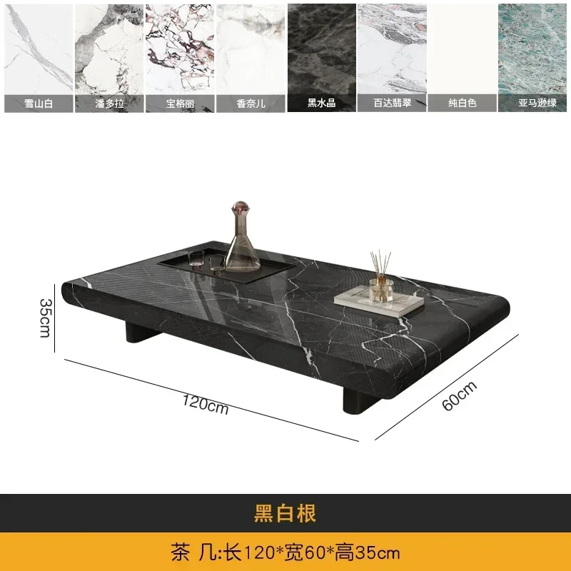 CZ-4 minimalist advanced sense modern simple living room household rectangular oval marble coffee table