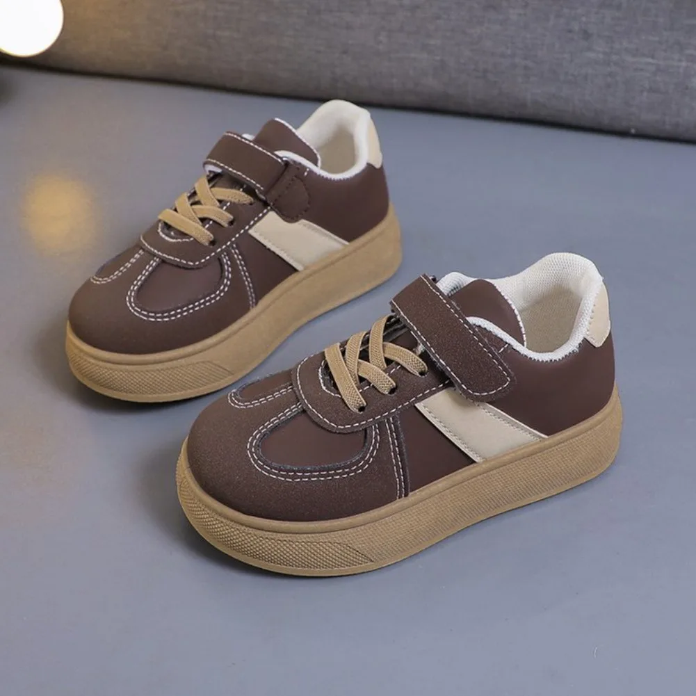 

PU Leather Sport Shoes For Children Trend Fashion Kid's Sneakers Anti-slippery Boy's Girl's Running Shoes Casual Footwear