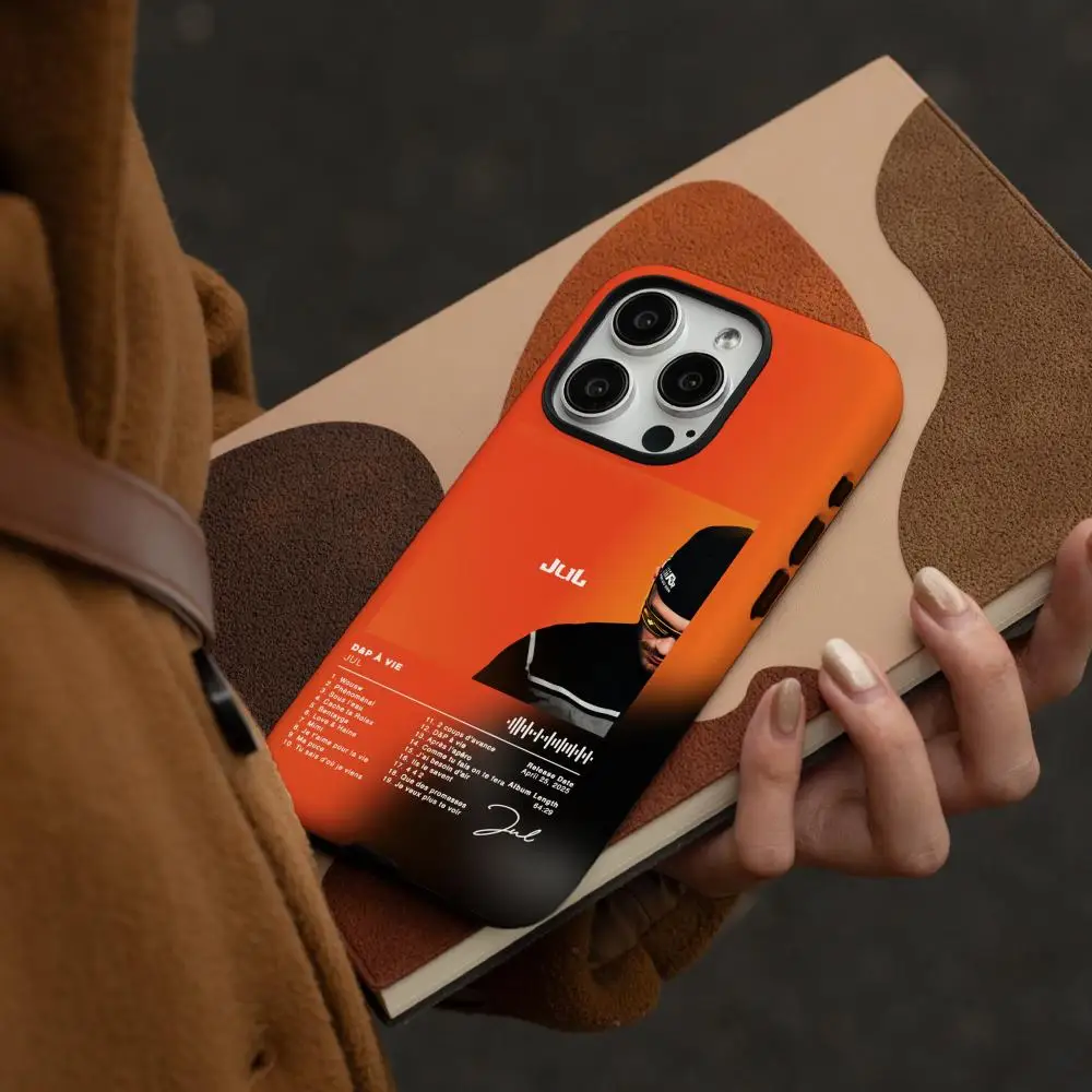 حافظة هاتف لهاتف سامسونج جالاكسي S25 24 23 22 Ultra Plus A56 36 26 لامعة عالية الدقة بطبقة مزدوجة غلاف صلب Jul DP a vie