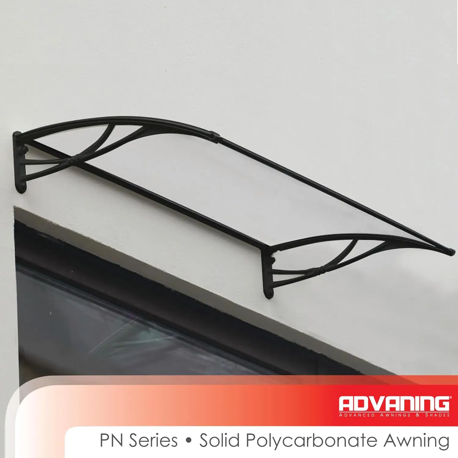 Crystal Polycarbonate Door/Window Awning Ideal for Rain, Snow and UV Protection, 55