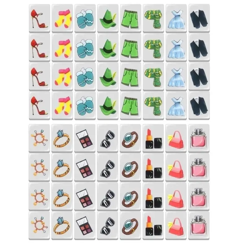 Mini 24mm 48/64 Tiles Seaside Escape New Sanrio Hello Kitty Mahjong Game Set Tiktok Popular Hot Game Party Puzzle Fun Toy Gift