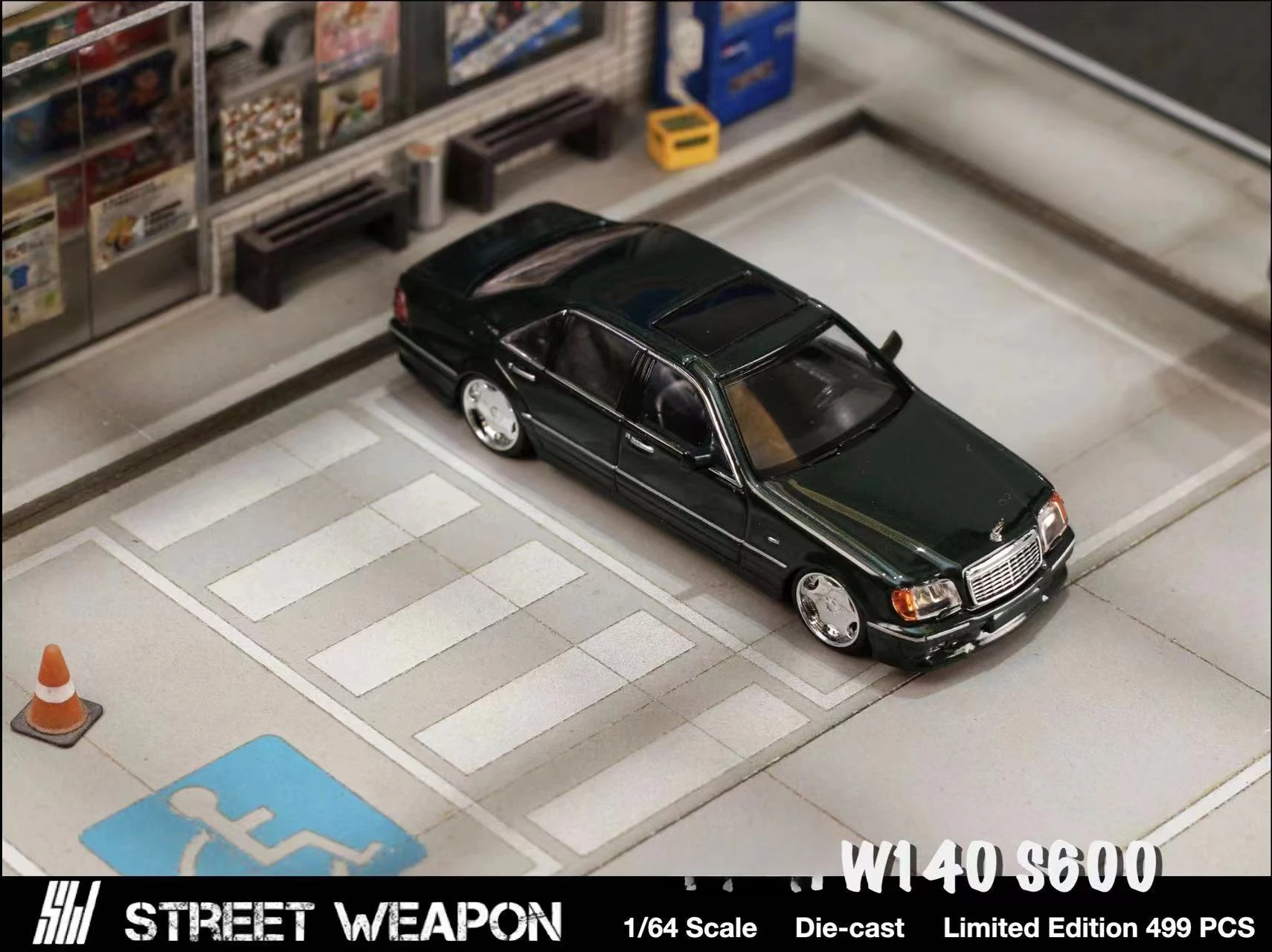 

SW 1:64 W140 S600 Green Limited 499 Diecast Model Car