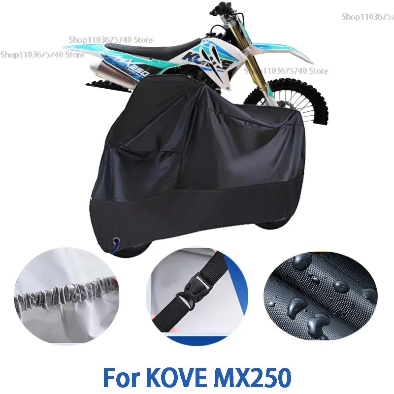 

Полные чехлы для мотоцикла KOVE MX250, автомобильные чехлы на открытом воздухе, защита от солнца, пыли, без ушей, утолщенные оксфордские чехлы, аксессуары