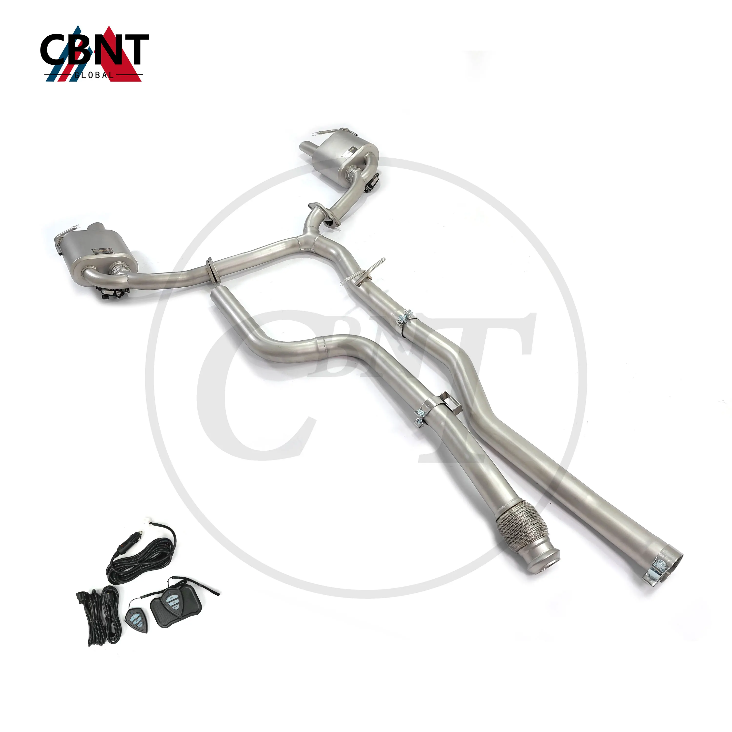 

CBNT Exhaust-pipe Muffler with Valve for Mercedes Benz W205 C200 C300 SS304 High Performance Valvetronic Exhaust System Catback