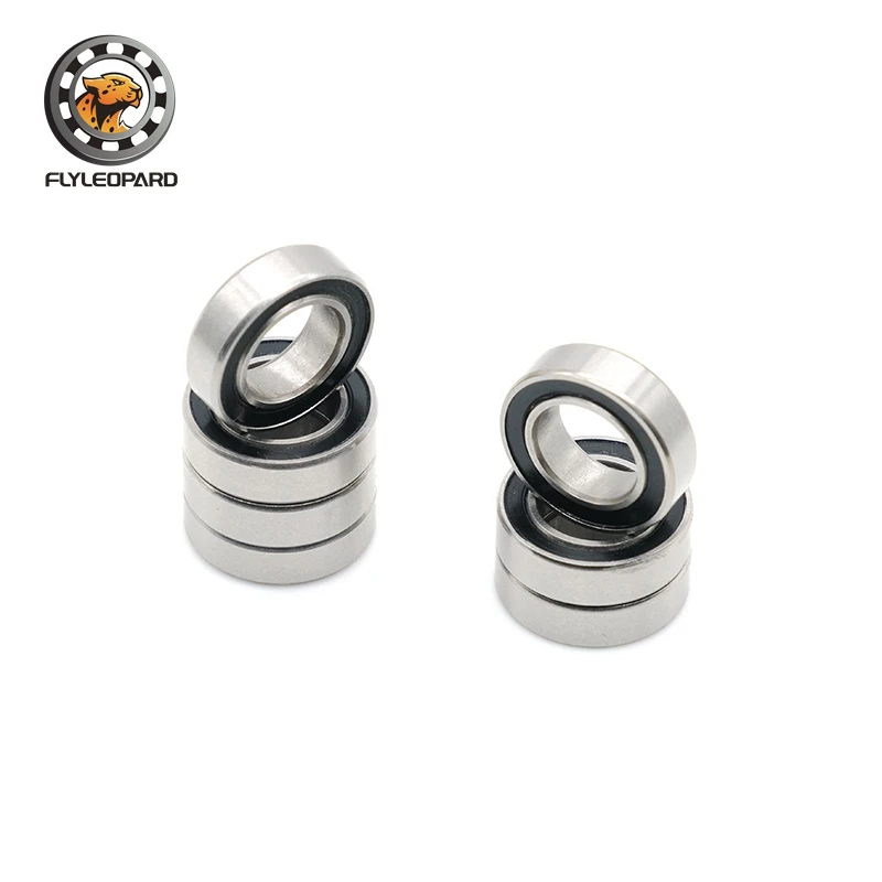 SMR148-2RS 8*14*4 (mm) 10PC SMR148RS Bearing ABEC-7 L-1480DD Dried Print Stainless Steel Ball Bearings With Black Rubber Seal