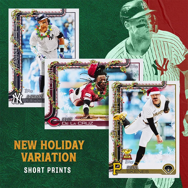 2025 Topps Holiday Baseball Tin Christmas Kolekcja Kart Kolekcjonerskich MLB Ultimate Fan Gift Box na Świąteczny Sezon Prezent dla Fanów