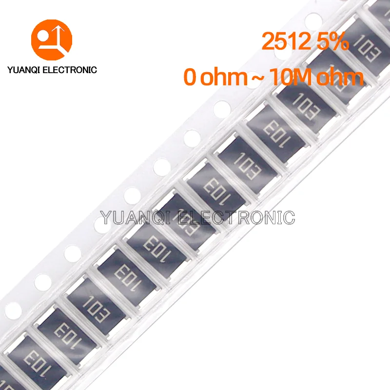 4000pcs 2512 1W Resistor 0R - 10M 0 0.1 0.22 0.5 10 47 100 220 470 ohm 0.1R 0.5R 10R 100R 220R 1K 2.2K 4.7K 10K 22K 47K 100K 1M