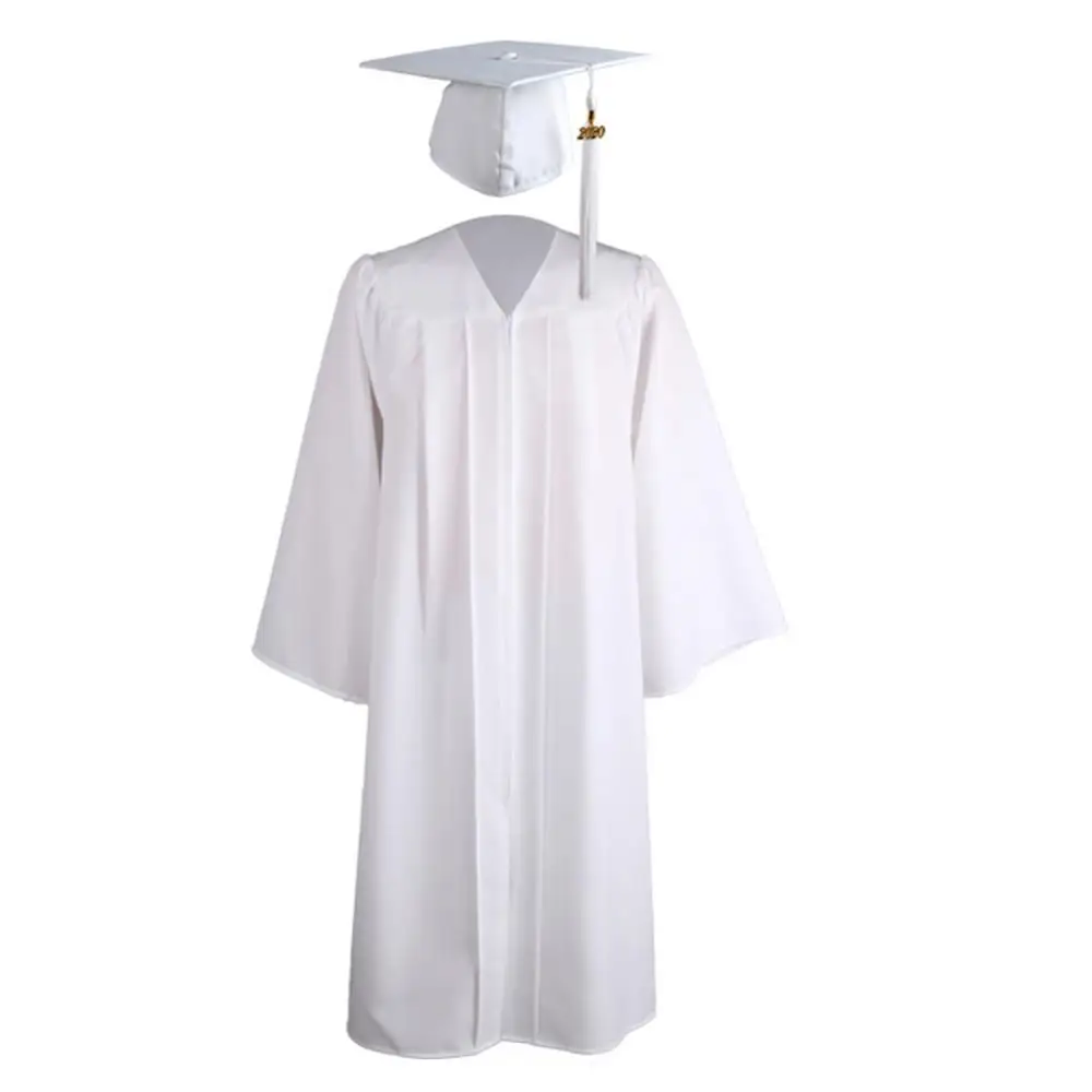 Abito da laurea berretto da Mortarboard abito accademico abito universitario 2021 chiusura con Zip per adulti cappellini da tavola da infilare cappellini e nappa da laurea