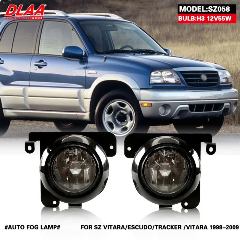 DLAA VITARA ESCUDO TRACKER VITARA 1998-2009 Przednie światła przeciwmgielne samochodowe Shaper Światło punktowe z przełącznikiem świateł przeciwmgielnych 1 para