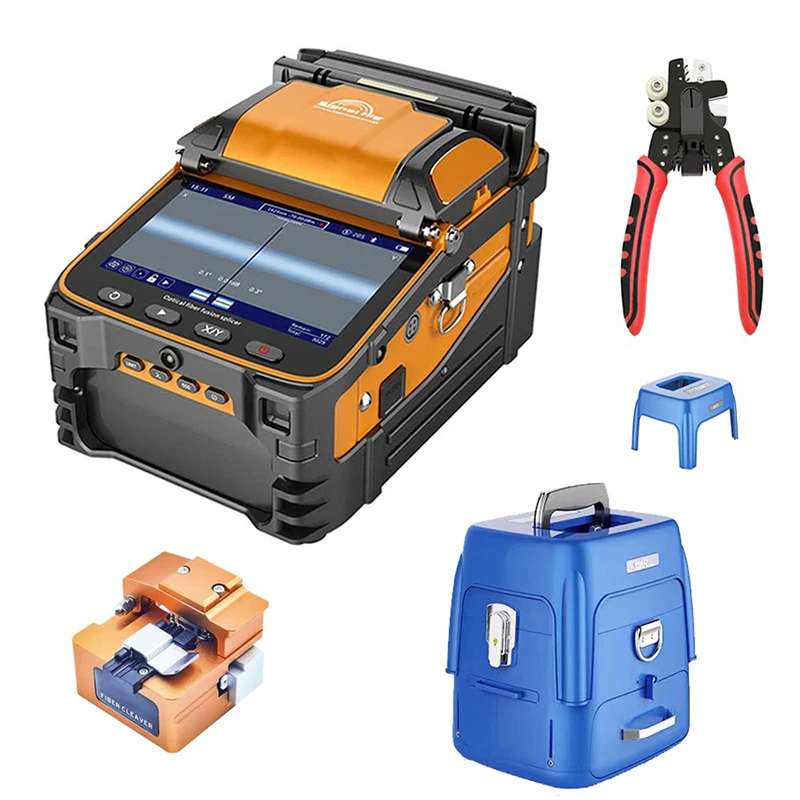 

AI-9 multilingual fiber fusion splicer FTTH fiber fusion splicer built-in VFL5.0 and optical power meter