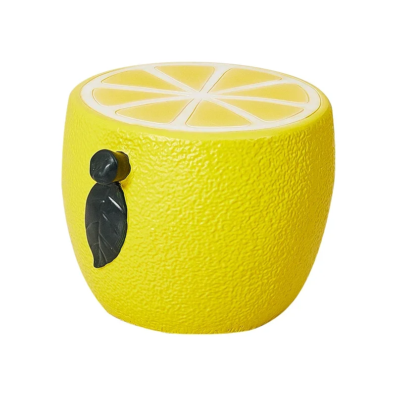 Creative lemon model low stool, designer cute leisure stool household small apartment shoe changing stool