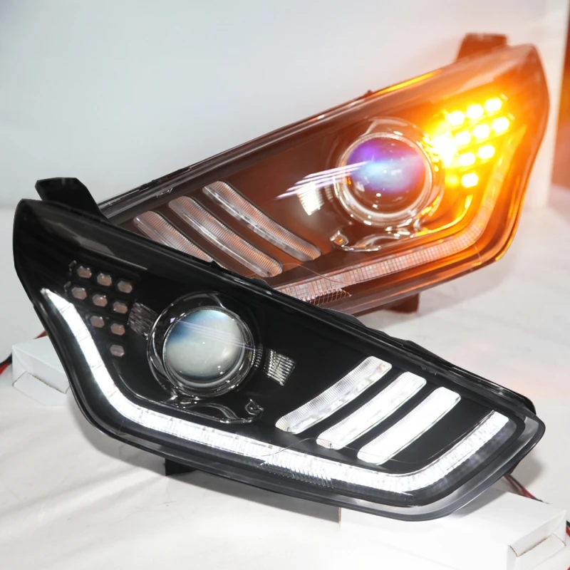 FOR FORD for Escort LED Head Lamps Projector Lens 2013-2015 Year LD