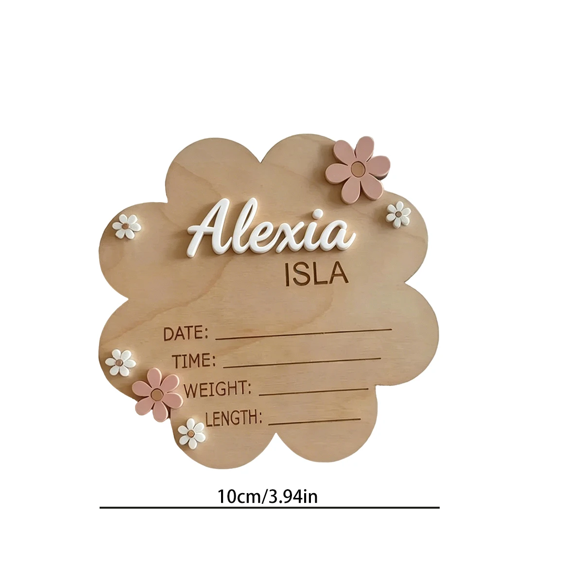Personalized Wooden BirthPlaque Custom Baby Name Board Engraved Birth Data Sign Newborn Keepsake Gift For Nursery Room Decor
