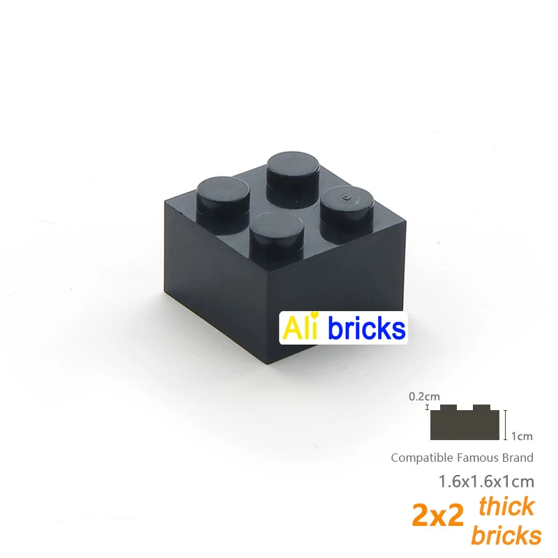 120pcs DIY Building Blocks Thick Figures Bricks 2x2 Dots Educational Creative Size Compatible With 3003 Plastic Toy for Children