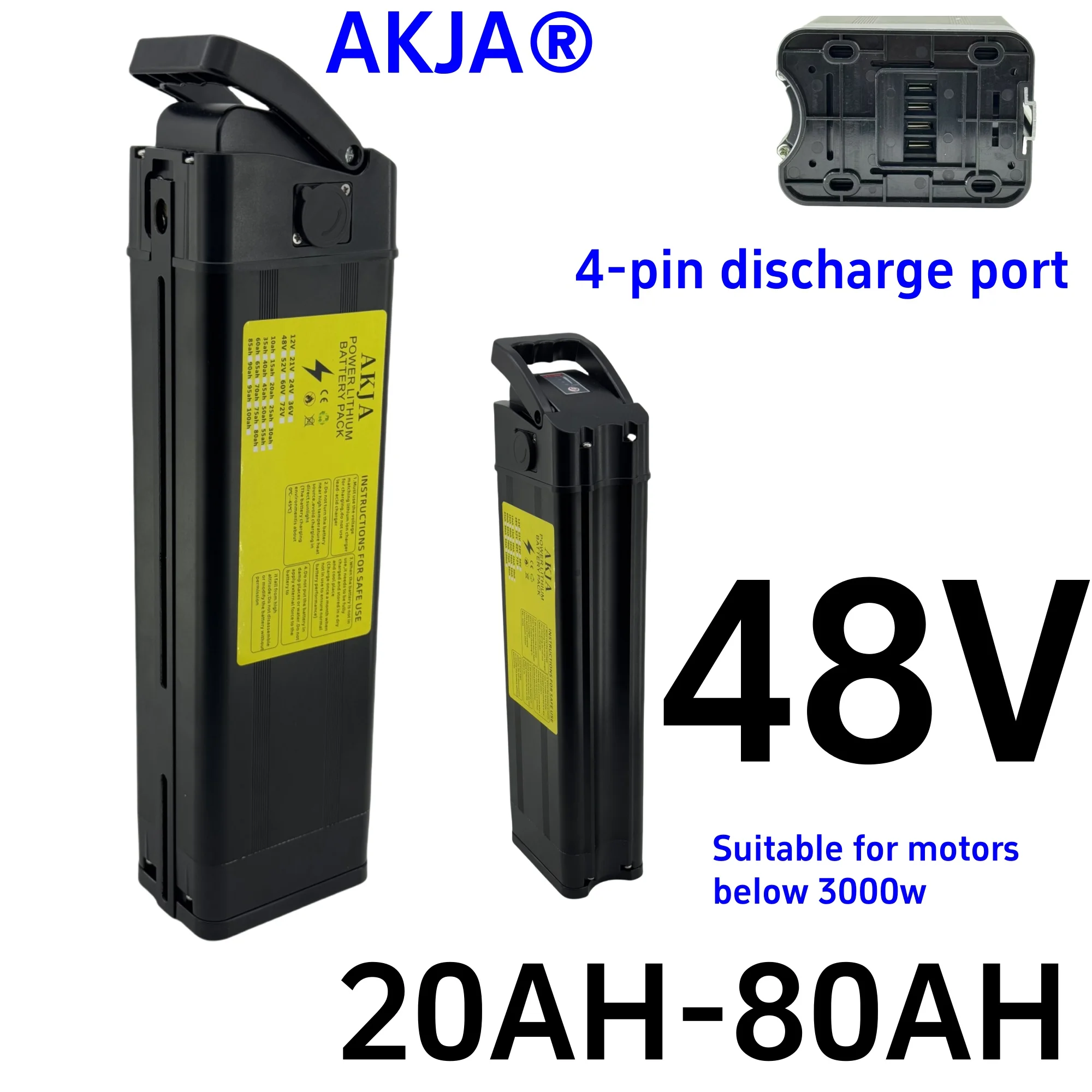 

Air fast transportation 48V50AH 18650 high-capacity lithium battery pack Suitable for Silver Fish motors below 250-3000W