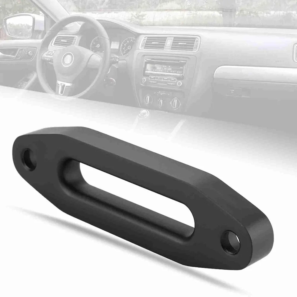 Durable Aluminum Winch Fairlead Heat Resistant Rust Resistant Hawse Fairlead Weatherproof Design Black Winch Rope Guide Jeep Car