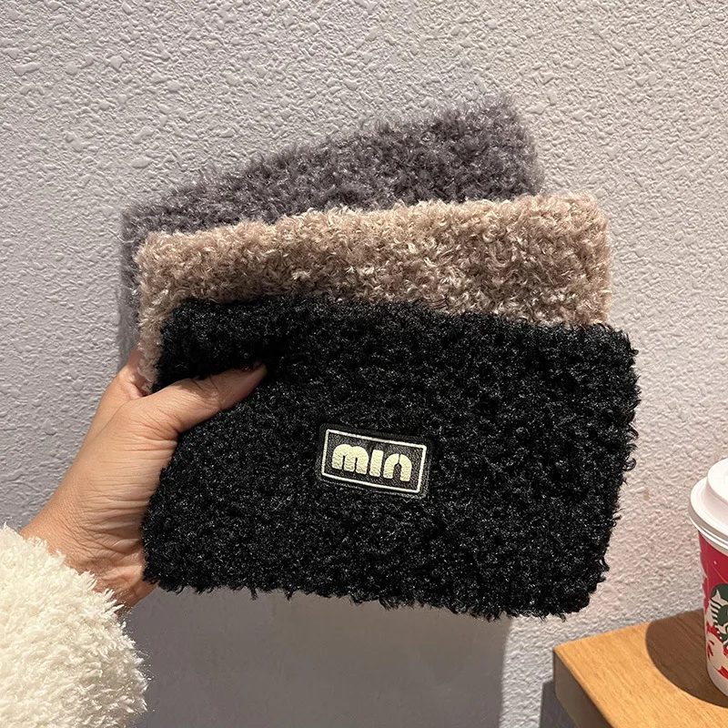 1 قطعة تيدي المخملية محبوك عقال المرأة الخريف والشتاء الموضة اليومية ارتداء حزام عقال واسعة حافة سدادات حماية الأذن الدافئة