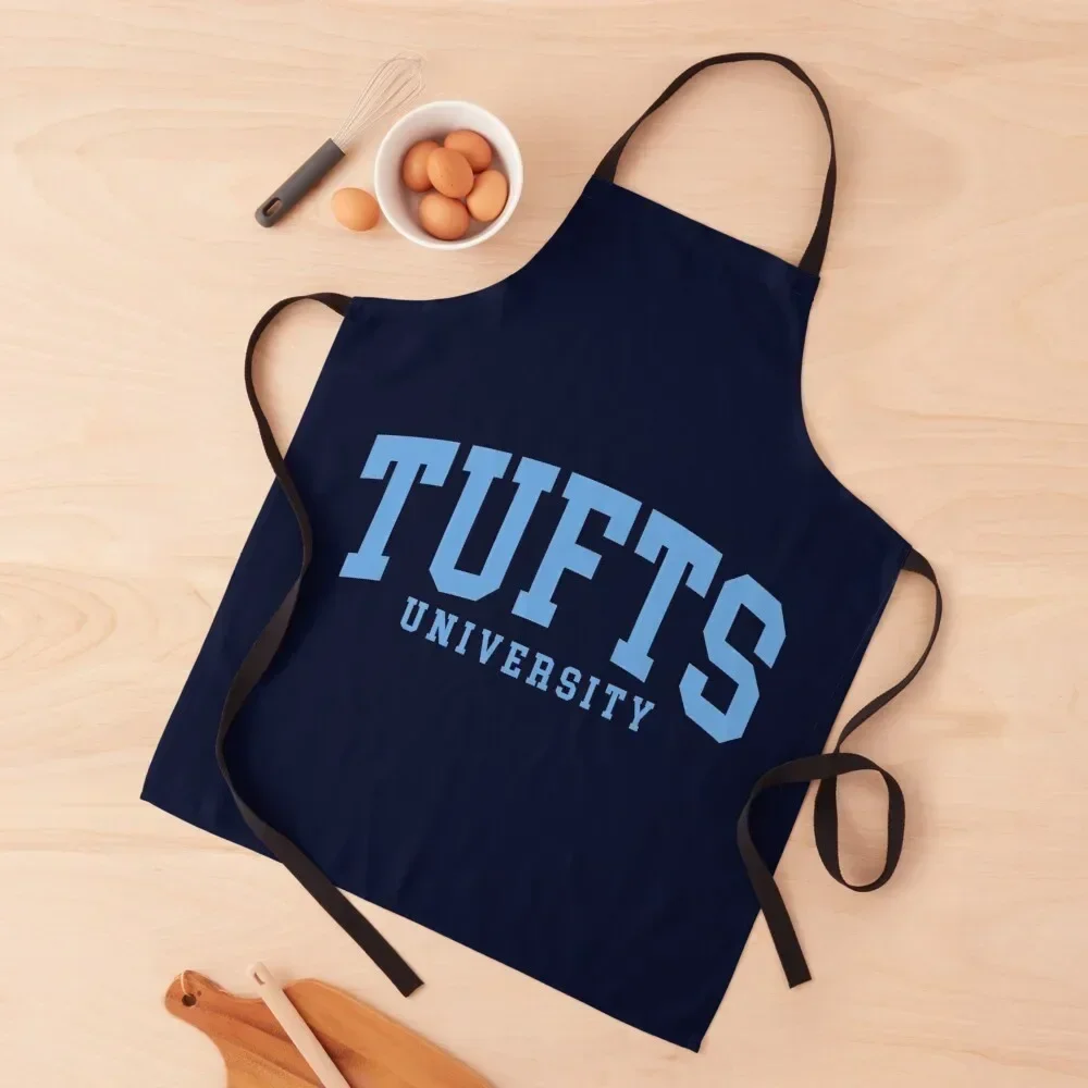 tufts - college font curved Apron Smock for hairdressing cooks clothes For Women kindergarten teacher Apron