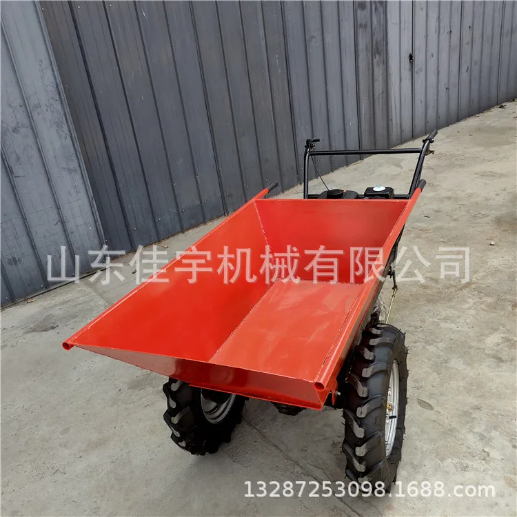 360 degree rotating small dump truck, rural road repair, transportation, sand pushing truck, gasoline handcart