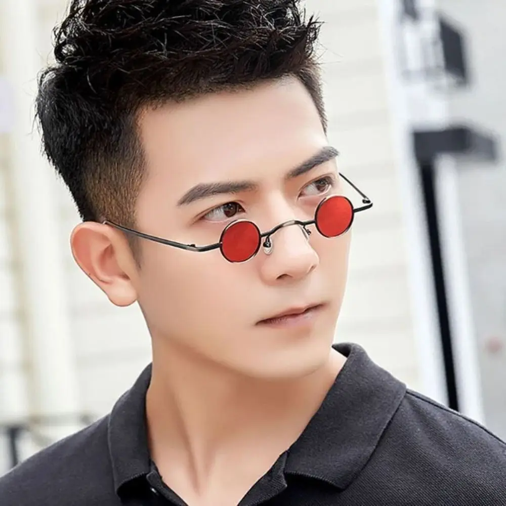 Ins Fashion Metal Frame Small Round Sunglasses Candy Color Hip Hop Women Men Sun Glasses High Quality Retro Punk Shades