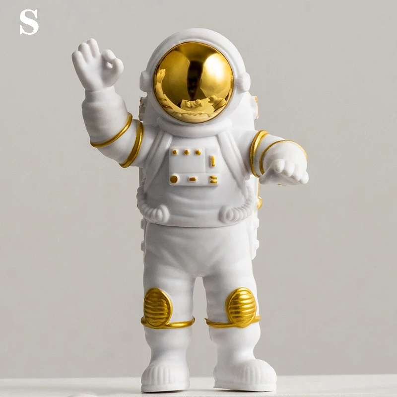 Estatuilla de astronauta Simple y creativa serie intergaláctica, adornos de resina, buzo en miniatura, muñeca de sobremesa hecha a mano