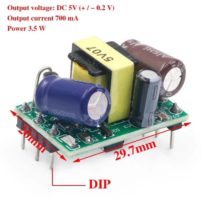 AC-DC 5V 700mA 3.5W Precision Buck Converter AC 220v to 5v DC step down Transformer power supply module 12V 400MA 3.3V 700MA