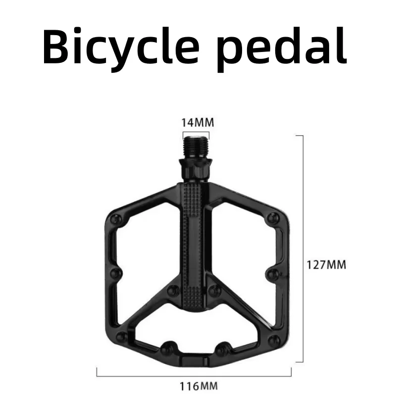Compact and anti-slip aluminum alloy bicycle pedals, suitable for mountain and road bikes, classic pedals. Cycling accessories.