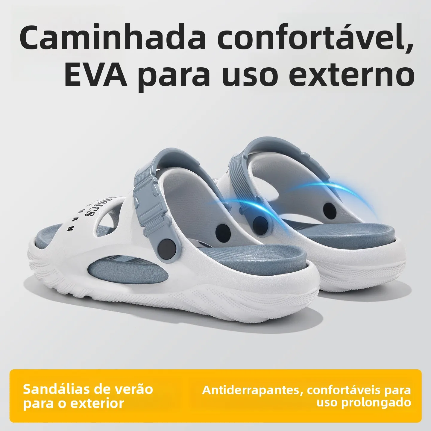 Chinelos Masculinos Lidan Ni 2026 Novos Antiderrapantes e Antiodor, Sandálias Esportivas para Adolescentes, Confortáveis para...