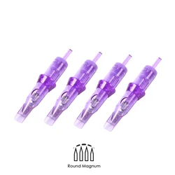 10PCS RM Needle Tattoo Cartridges Stainless Steel Disposable Magnum Curved Tattoo Needles 15RM 21RM 23RM For Shadow Coloring