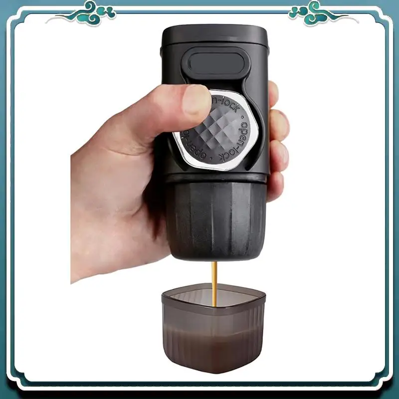 Portable Espresso Coffee Maker, Hand-Pressed Capsule Machine For Outdoor And Home Use, Compact Italian Espresso Maker Limited Ti
