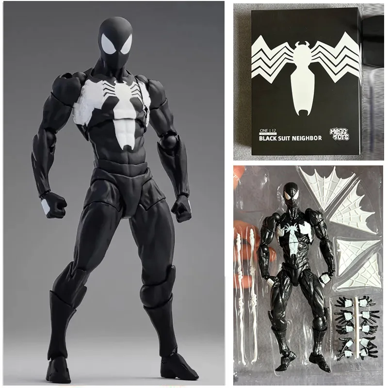 MT Black Neighbor Symbiotic Spider Man Handmade SHF Venom Battle Coat Joint Mobile Model Toy Gift - view 2