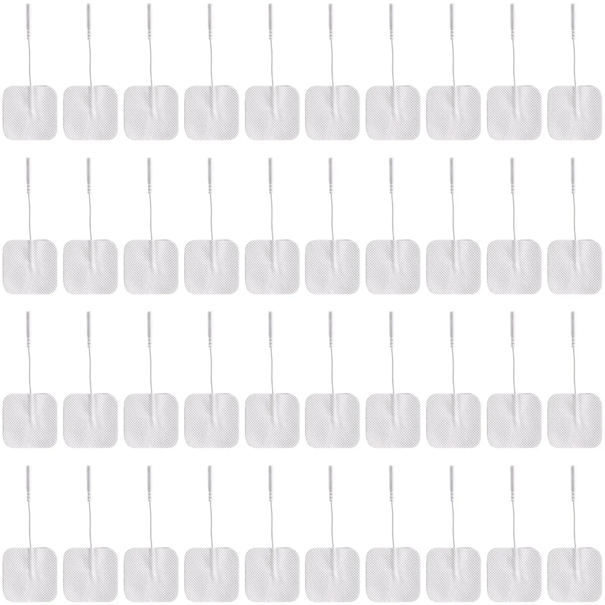 40pcs TENS Unit Pads, 2X2 Electrodes for EMS Muscle Stimulator Electrotherapy Pads