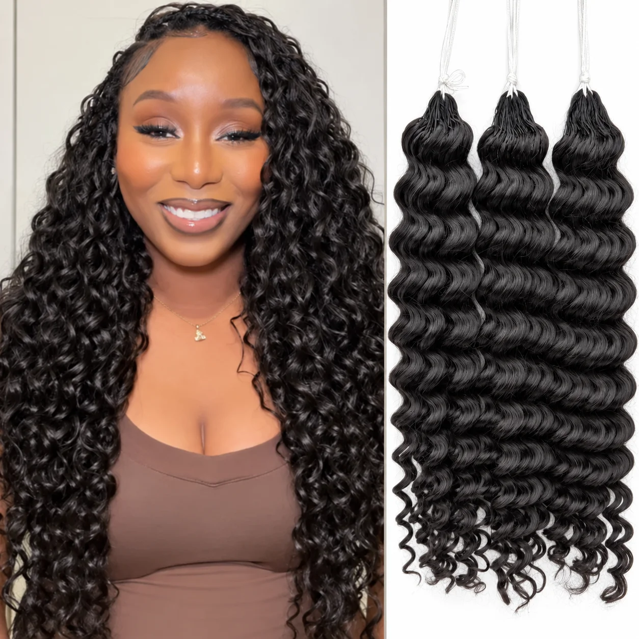 Human Hair Wigs - Włosy do przedłużania w formie warkoczyków,