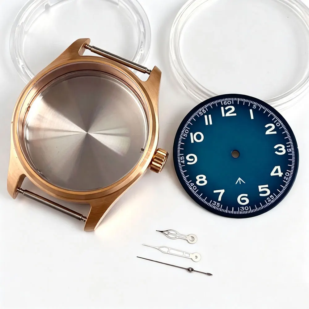 Tandorio 39mm Sapphire Glass Titanium/CUSN8 Bronze /Steel Diver Watch Case For NH35 NH36/PT5000 ETA 2824/Miyota 8215/VH31 20ATM