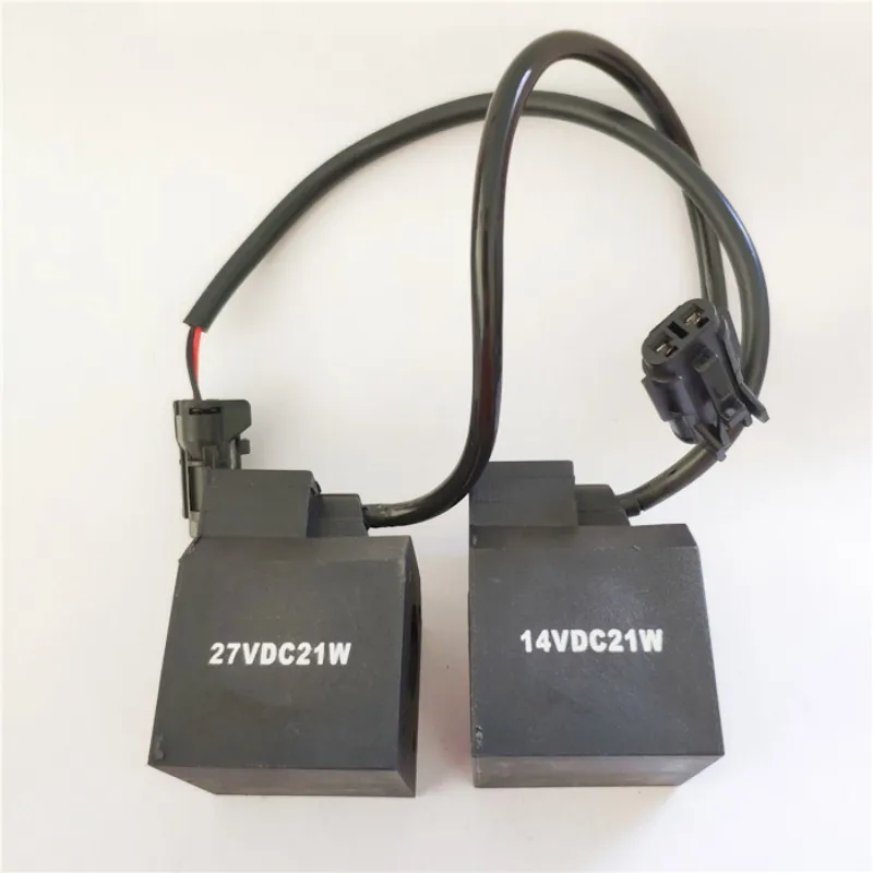 Hyundai Pilot Excavator Accessories Hyundai R55 150 210 220 225-5 Pilot Solenoid Valve Coil  Safety Lock  Inner Hole13mm H39mm