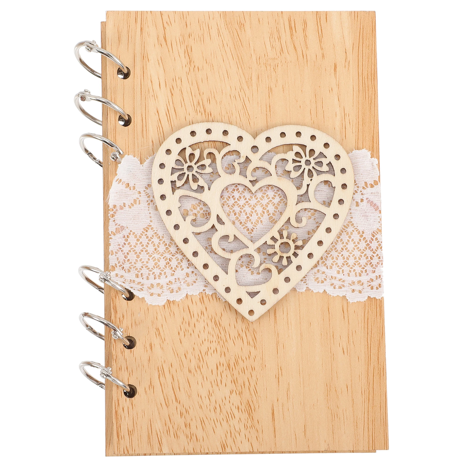 

Wooden Wedding Guest Book Notebook for Memories with Material Rustic Design Sign in Book for Bride Groom Gifts