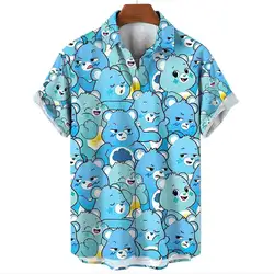 Funny Men's Shirts For Men Cute Bear 3d Print Tops Casual Men's Clothing Summer New Short Sleeved Tops Tee Loose Oversized Shirt