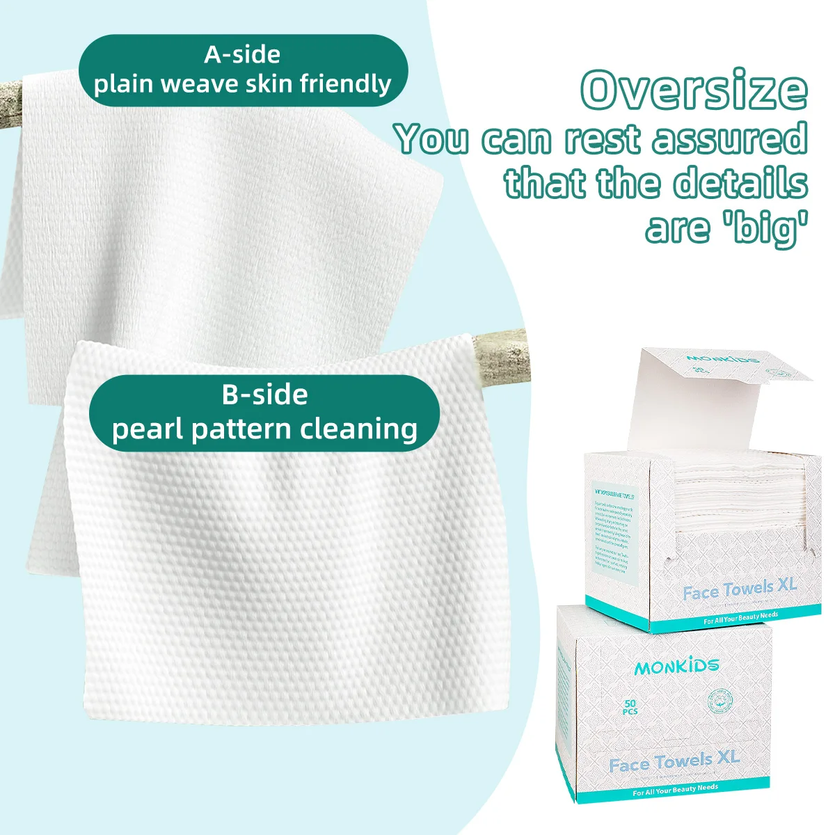 Полотенце для лица, 50 шт., утолщенное, впитывающее, нежное и не раздражающее, можно использовать для чистки лица и снятия макияжа.