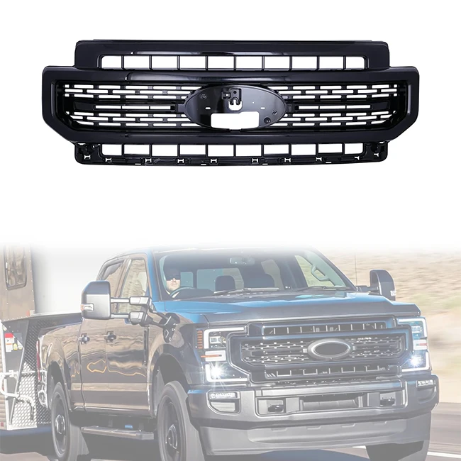 

LUMA Accessories Original OE Fit Black ABS Car Bumper Grill Parts For 2021-2023 For Ford F250 F350 F-250 F-350 Super Duty